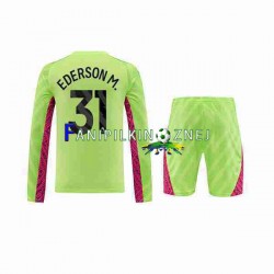 Koszulka Manchester City Ederson Moraes 31 Bramkarska 2023-2024 Trzeci Długie Rękawy ,Dziecięca