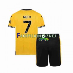 Koszulka Wolverhampton Wanderers NETO 7 2023-2024 Domowa Krótkie Rękawy ,Dziecięca
