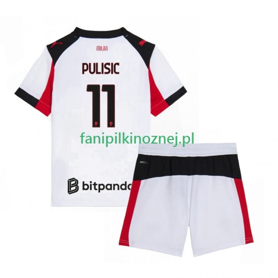 Koszulka AC Milan Christian Pulisic 11 2025-2026 Wyjazdowa Krótkie Rękawy ,Dziecięca