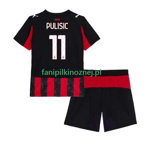 Koszulka AC Milan Christian Pulisic 11 2025-2026 Domowa Krótkie Rękawy ,Dziecięca