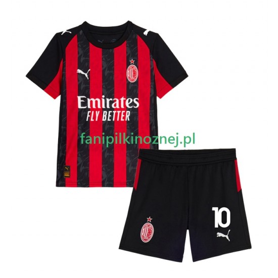 Koszulka AC Milan Rafael Leao 10 2025-2026 Domowa Krótkie Rękawy ,Dziecięca