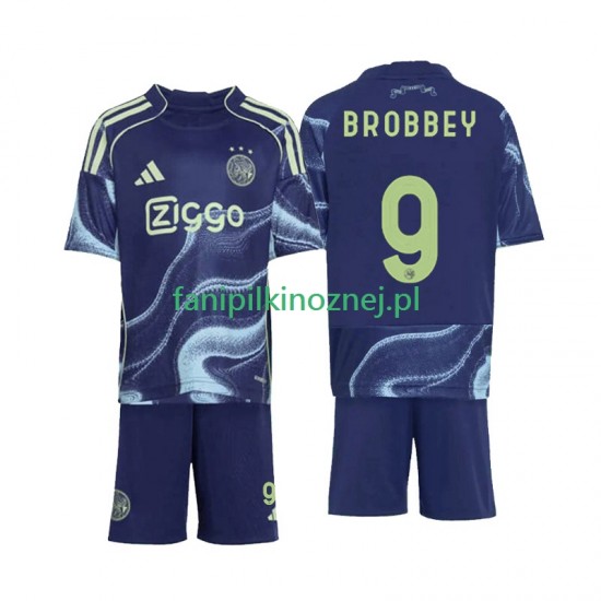 Koszulka AFC Ajax Brian Brobbey 9 2025-2026 Wyjazdowa Krótkie Rękawy ,Dziecięca