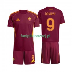 Koszulka AS Roma Artem Dovbyk 9 2025-2026 Domowa Krótkie Rękawy ,Dziecięca