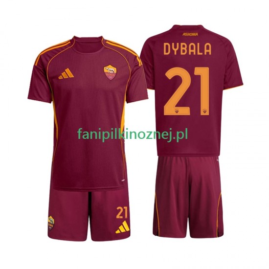 Koszulka AS Roma Dybala 21 2025-2026 Domowa Krótkie Rękawy ,Dziecięca