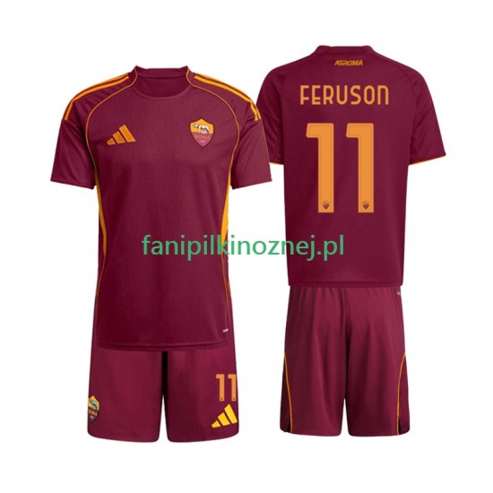 Koszulka AS Roma Evan Ferguson 11 2025-2026 Domowa Krótkie Rękawy ,Dziecięca