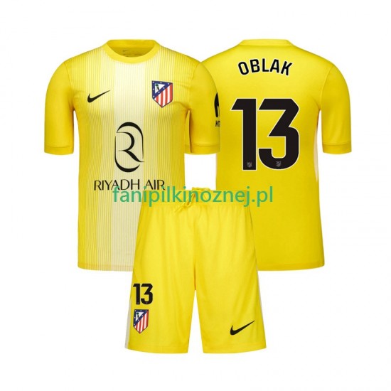 Koszulka Atlético Madryt Jan Oblak 13 Bramkarska 2025-2026 Domowa Krótkie Rękawy ,Dziecięca