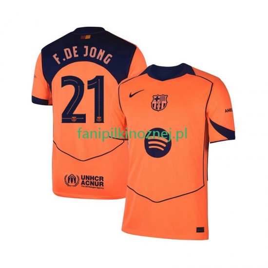 Koszulka FC Barcelona Frenkie de Jong 21 UCL 2025-2026 Trzeci Krótkie Rękawy ,Męska