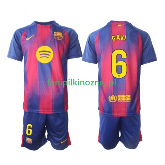 Koszulka FC Barcelona Gavi 6 2025-2026 Domowa Krótkie Rękawy ,Dziecięca