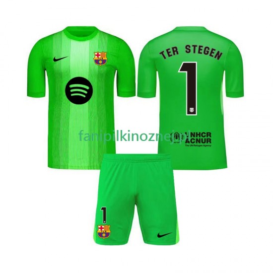 Koszulka FC Barcelona Ter Stegen 1 Bramkarska 2025-2026 Domowa Krótkie Rękawy ,Dziecięca