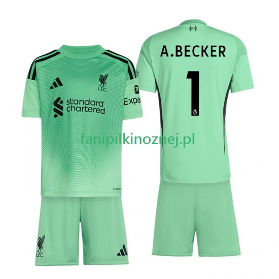 Koszulka Liverpool Alisson Becker 1 Bramkarska 2025-2026 Domowa Krótkie Rękawy ,Dziecięca