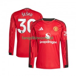 Koszulka Manchester United Benjamin Sesko 30 2025-2026 Domowa Długie Rękawy ,Męska