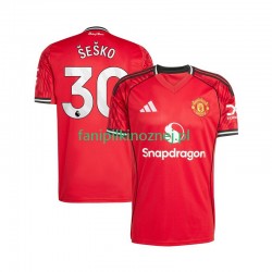 Koszulka Manchester United Benjamin Sesko 30 2025-2026 Domowa Krótkie Rękawy ,Męska