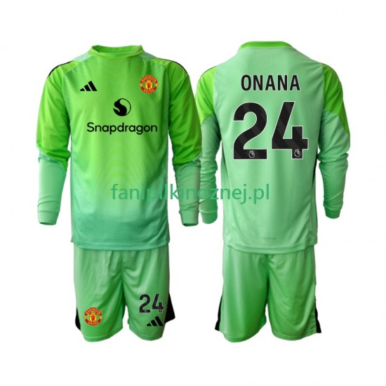 Koszulka Manchester United Andre Onana 24 Bramkarska 2025-2026 Czwarty Długie Rękawy ,Dziecięca