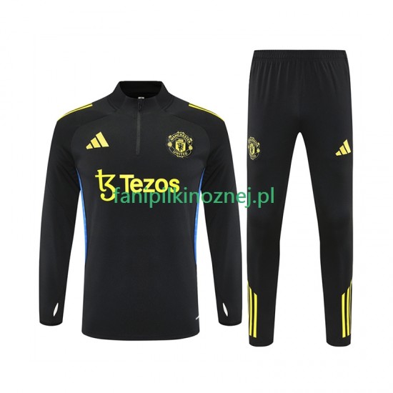 Manchester United Czarny Komplet Bluzy Treningowe 2025-2026