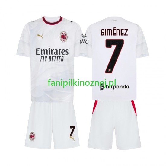 Koszulka AC Milan Gimenez 7 2026-2027 Wyjazdowa Krótkie Rękawy ,Dziecięca