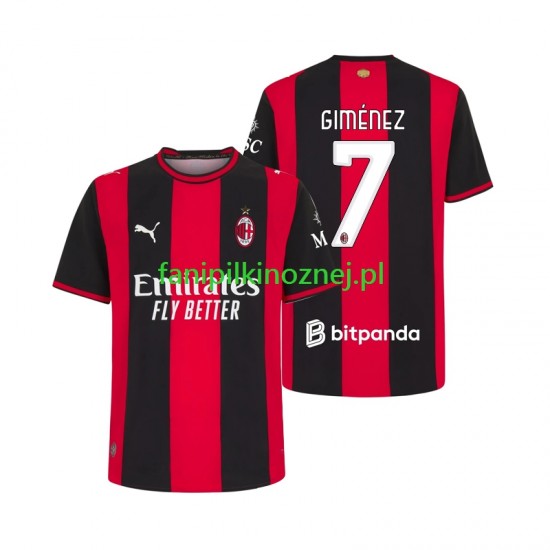 Koszulka AC Milan Gimenez 7 2026-2027 Domowa Krótkie Rękawy ,Męska