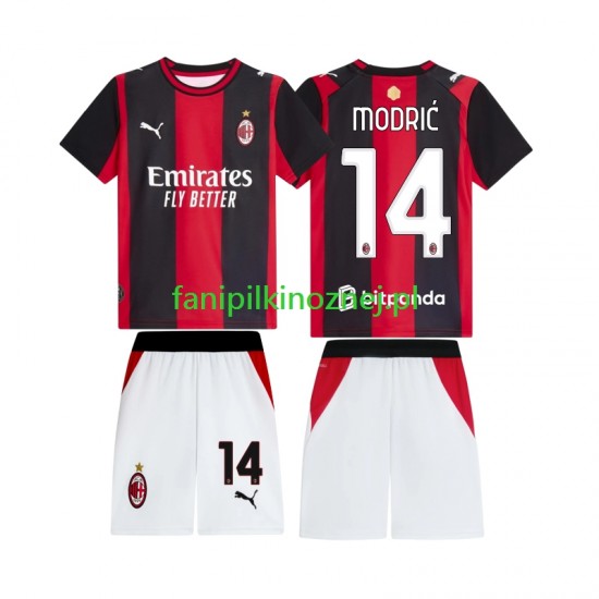 Koszulka AC Milan Modrić Luka 14 2026-2027 Domowa Krótkie Rękawy ,Dziecięca