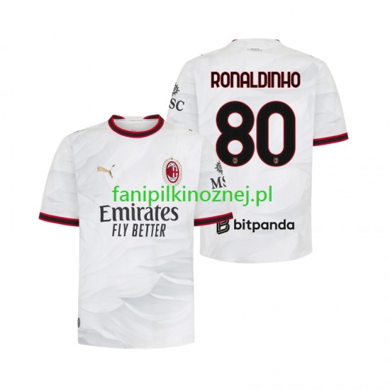 Koszulka AC Milan Ronaldinho 80 2026-2027 Wyjazdowa Krótkie Rękawy ,Męska Koszulka AC Milan Ronaldinho 80 2026-2027 Wyjazdowa Krótkie Rękawy ,Męska