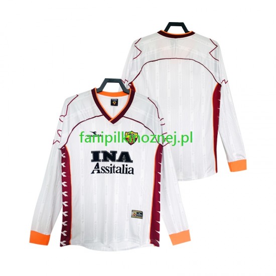 Koszulka AS Roma 2000 Retro 1999 Wyjazdowa Długie Rękawy ,Męska Koszulka AS Roma 2000 Retro 1999 Wyjazdowa Długie Rękawy ,Męska