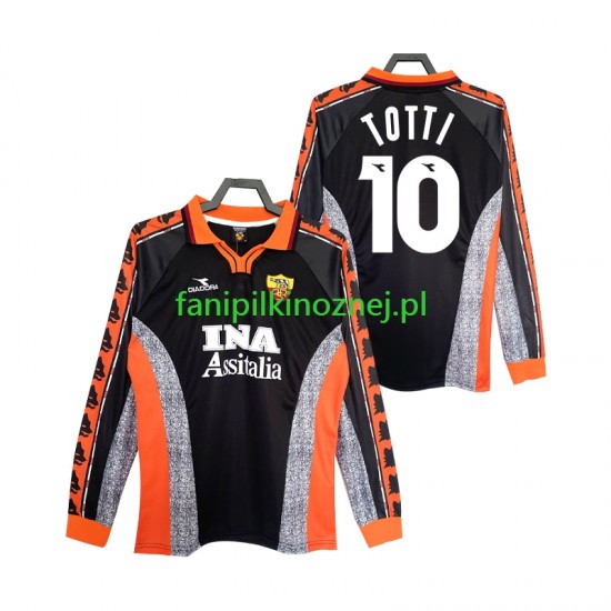 Koszulka AS Roma Totti 10 Retro 1998 1999 Trzeci Długie Rękawy ,Męska Koszulka AS Roma Totti 10 Retro 1998 1999 Trzeci Długie Rękawy ,Męska