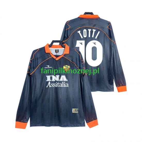 Koszulka AS Roma Totti 10 2000 Retro 1999 Trzeci Długie Rękawy ,Męska