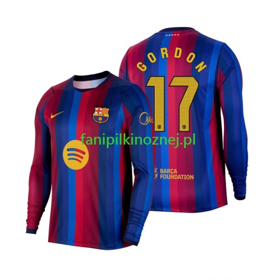 Koszulka FC Barcelona Anthony Gordon 17 2026-2027 Domowa Długie Rękawy ,Męska Koszulka FC Barcelona Anthony Gordon 17 2026-2027 Domowa Długie Rękawy ,Męska