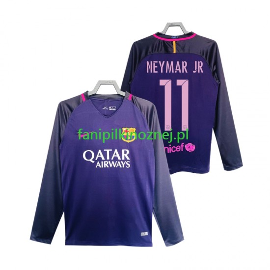 Koszulka FC Barcelona Neymar JR 11 2016 2017 Retro Wyjazdowa Długie Rękawy ,Męska