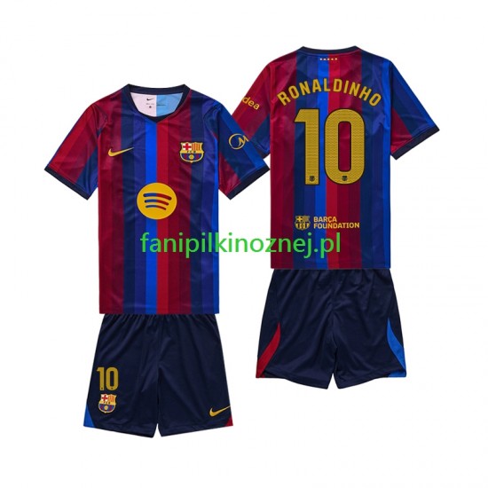 Koszulka FC Barcelona RONALDINHO 10 2026-2027 Domowa Krótkie Rękawy ,Dziecięca