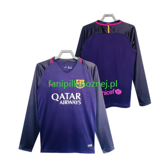 Koszulka FC Barcelona 2016 2017 Retro Wyjazdowa Długie Rękawy ,Męska