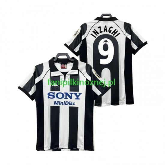 Koszulka Juventus INZAGHI 9 1997 Retro 1998 Domowa Krótkie Rękawy ,Męska