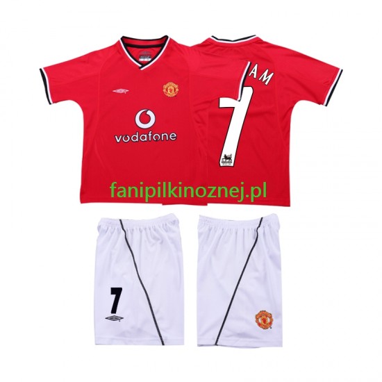 Koszulka Manchester United BECKHAM 7 2000 Retro 2002 Domowa Krótkie Rękawy ,Dziecięca