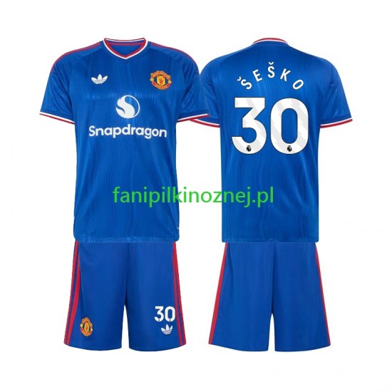 Koszulka Manchester United Benjamin Sesko 30 2026-2027 Wyjazdowa Krótkie Rękawy ,Dziecięca