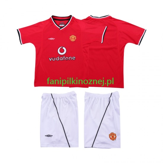 Koszulka Manchester United 2000 Retro 2002 Domowa Krótkie Rękawy ,Dziecięca