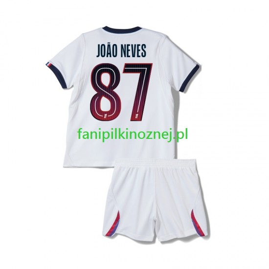 Koszulka Paris Saint-Germain Joao Neves 87 2026-2027 Wyjazdowa Krótkie Rękawy ,Dziecięca