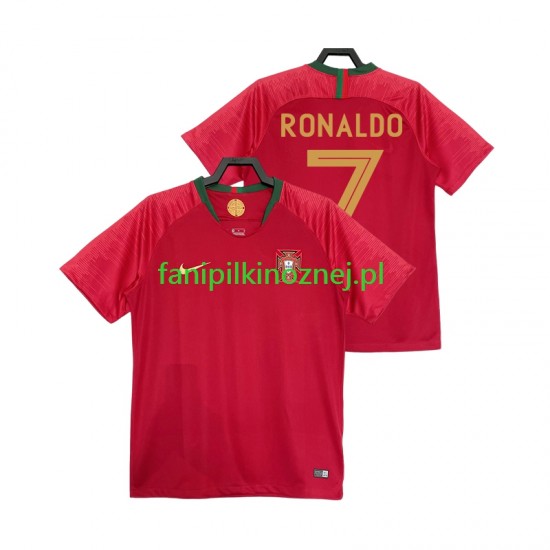 Koszulka Reprezentacji Portugalii Cristiano Ronaldo 7 2018 Retro Domowa Krótkie Rękawy ,Męska