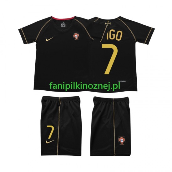 Koszulka Reprezentacji Portugalii FIGO 7 Retro 2006 Wyjazdowa Krótkie Rękawy ,Dziecięca