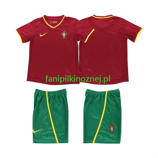 Koszulka Reprezentacji Portugalii Retro 2002 Domowa Krótkie Rękawy ,Dziecięca