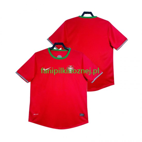 Koszulka Reprezentacji Portugalii 2012 Retro Domowa Krótkie Rękawy ,Męska