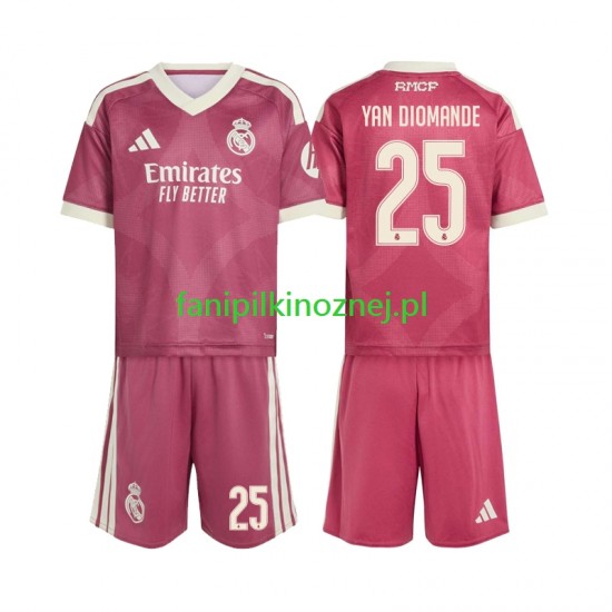 Koszulka Real Madryt Yan Diomande 25 2026-2027 Trzeci Krótkie Rękawy ,Dziecięca