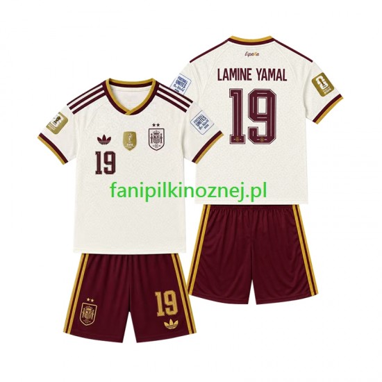 Koszulka Reprezentacji Hiszpanii 2-star Lamine Yamal 19 2026-2027 Wyjazdowa Krótkie Rękawy ,Dziecięca