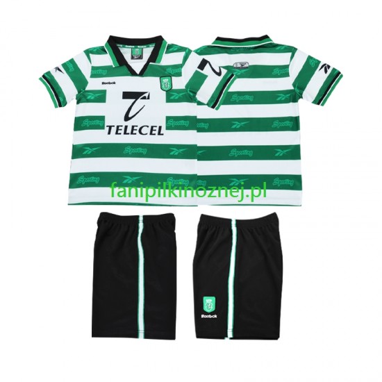 Koszulka Sporting CP 2000 Retro 1999 Domowa Krótkie Rękawy ,Dziecięca