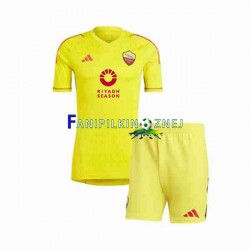 Koszulka AS Roma Bramkarska 2023-2024 Domowa Krótkie Rękawy ,Dziecięca