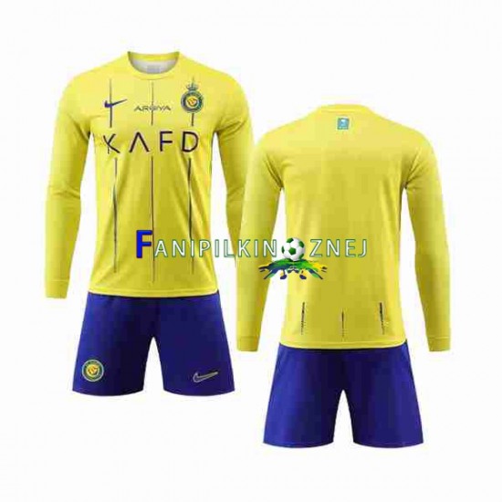Koszulka Al-Nassr 2023-2024 Domowa Długie Rękawy ,Dziecięca Koszulka Al-Nassr 2023-2024 Domowa Długie Rękawy ,Dziecięca