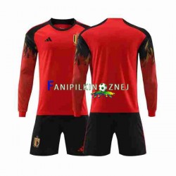 Koszulka Reprezentacji Belgii Mistrzostwa Świata 2022 Domowa Długie Rękawy ,Dziecięca