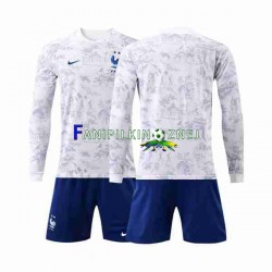Koszulka Reprezentacji Francji Mistrzostwa Świata 2022 Wyjazdowa Długie Rękawy ,Dziecięca