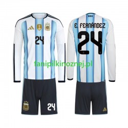 Koszulka Reprezentacji Argentyny Enzo Fernandez 24 Mistrzostwa Świata 2026 Domowa Długie Rękawy ,Dziecięca Koszulka Reprezentacji Argentyny Enzo Fernandez 24 Mistrzostwa Świata 2026 Domowa Długie Rękawy ,Dziecięca