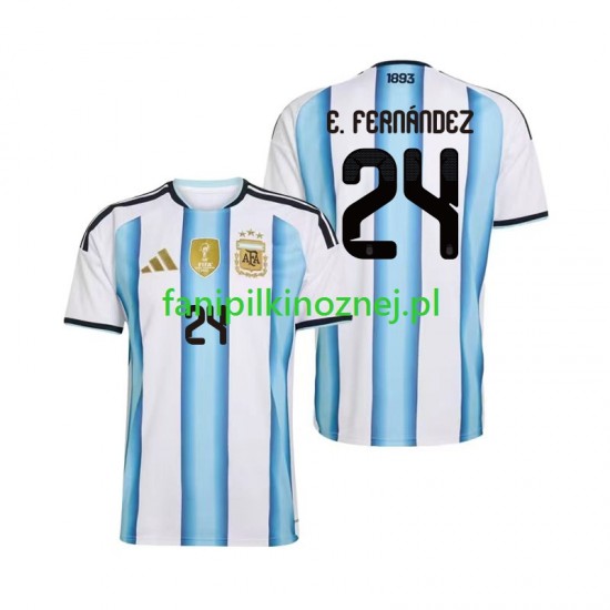 Koszulka Reprezentacji Argentyny Enzo Fernandez 24 Mistrzostwa Świata 2026 Domowa Krótkie Rękawy ,Męska