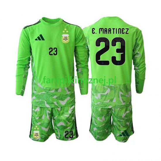 Koszulka Reprezentacji Argentyny Emiliano Martinez 23 Bramkarska Mistrzostwa Świata 2026 Trzeci Długie Rękawy ,Dziecięca