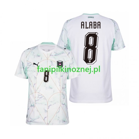 Koszulka Reprezentacji Austrii David Alaba 8 Mistrzostwa Świata 2026 Wyjazdowa Krótkie Rękawy ,Męska Koszulka Reprezentacji Austrii David Alaba 8 Mistrzostwa Świata 2026 Wyjazdowa Krótkie Rękawy ,Męska