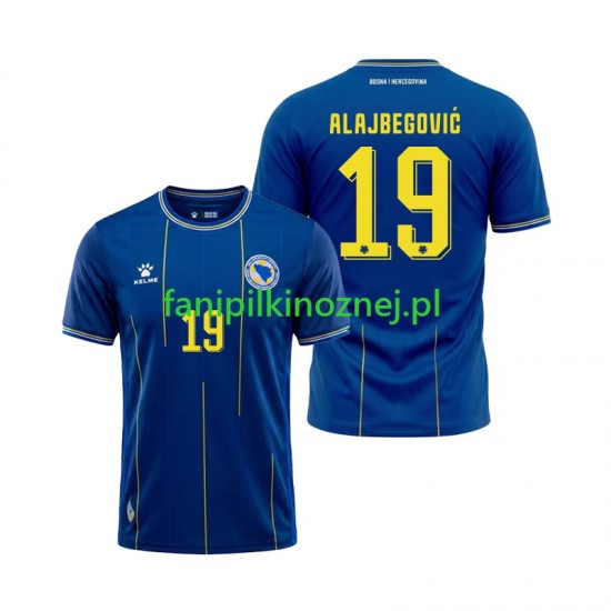 Koszulka Bosnia Herzegovina Kerim Alajbegovic 19 Mistrzostwa Świata 2026 Domowa Krótkie Rękawy ,Męska Koszulka Bosnia Herzegovina Kerim Alajbegovic 19 Mistrzostwa Świata 2026 Domowa Krótkie Rękawy ,Męska